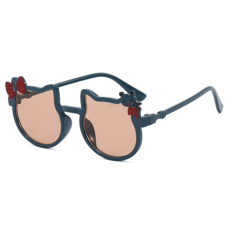 Venta al por mayor PC Cute Cat Bow Knot Kids Gafas de sol